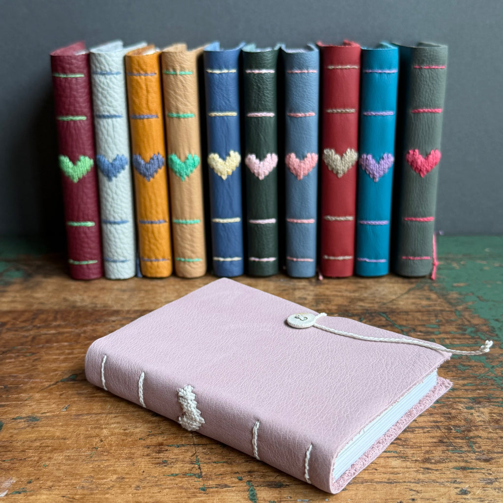 Darned Heart Notebook [Small] - Dusty Pink