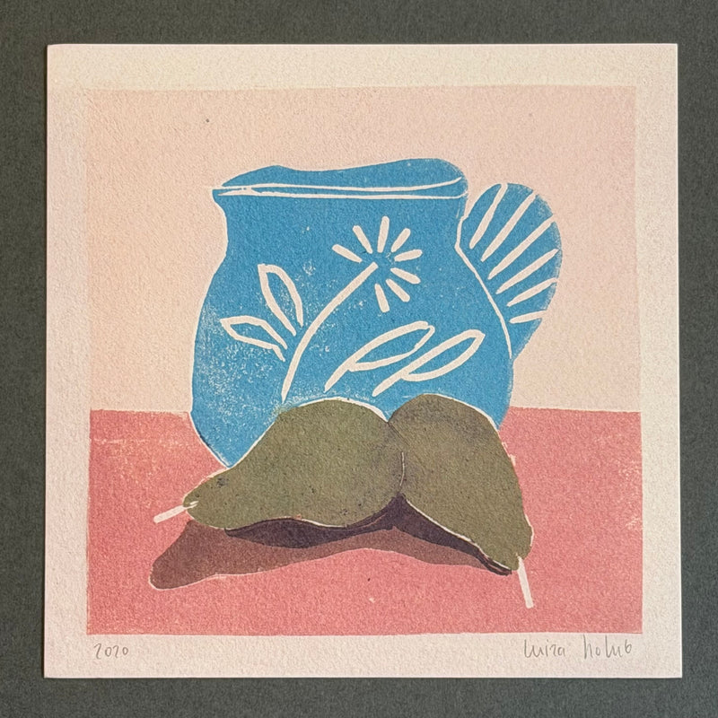 Luiza Holub - Sm Square - Digital Print - Jug & Pears