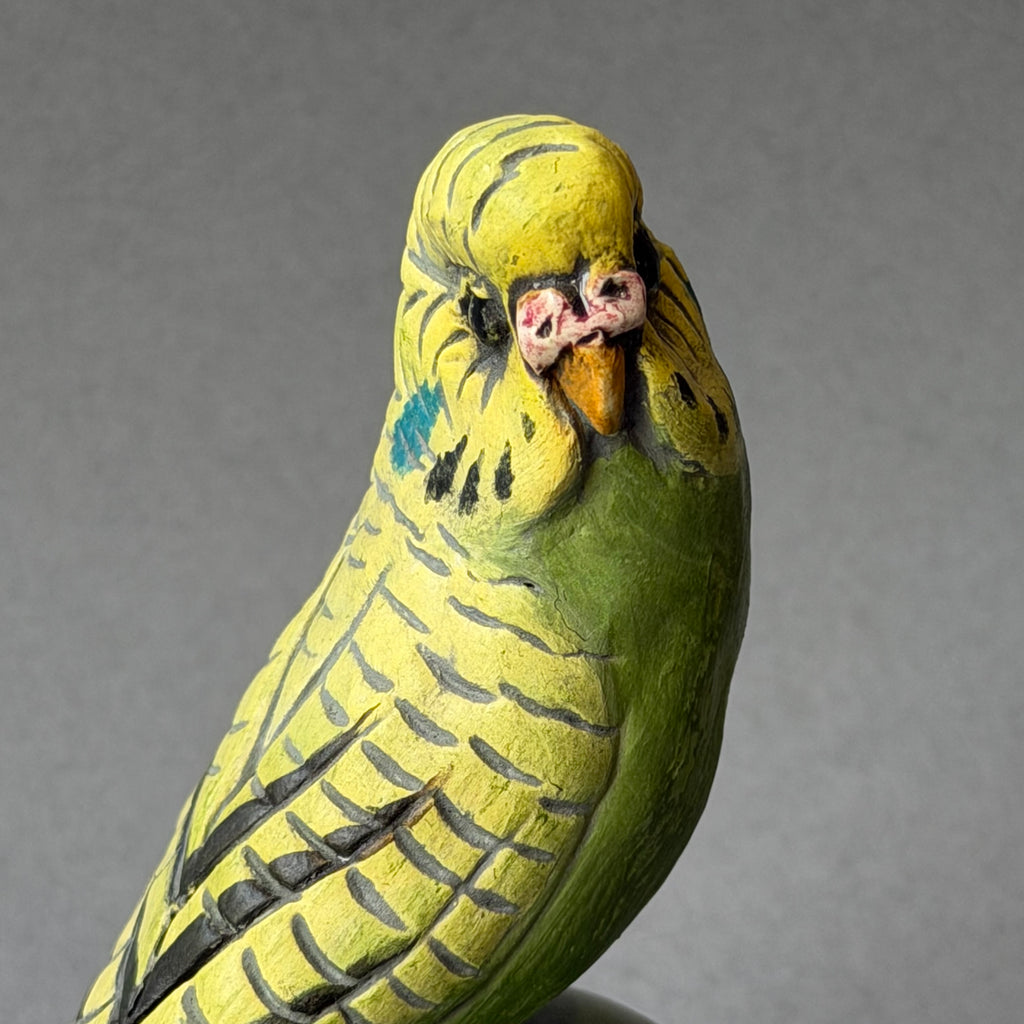 Ceramic Budgie - Single on a Ball - Medium