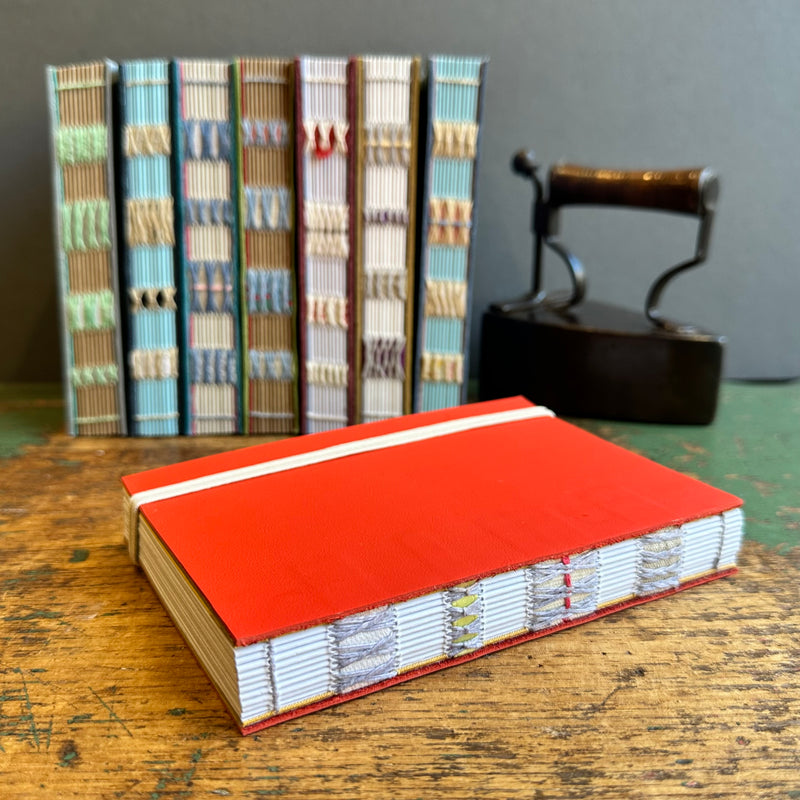 Exposed Spine Notebook [Medium] - Bright Red