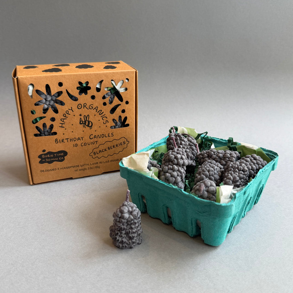 Beeswax Birthday Candles - Blackberries