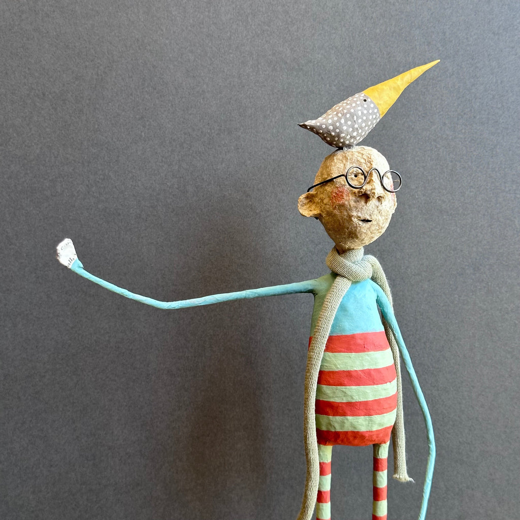 Paper Mache Sculpture ‘Ted & Dotty the Bird’