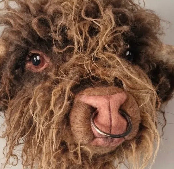 Needle Felted Highland Cow ‘Hamish’