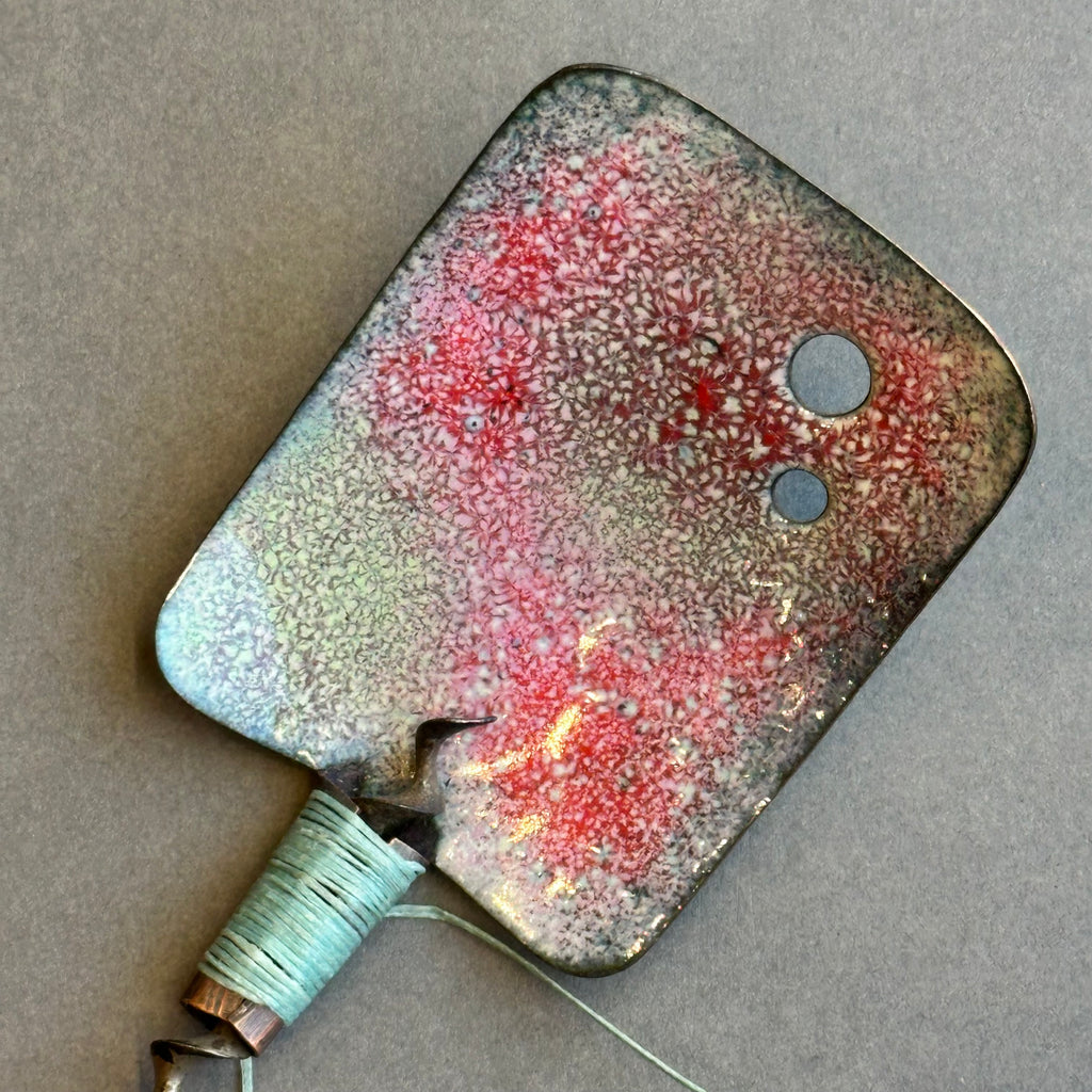 Decorative Enamel Spoon 'Old Wooden Handled Corkscrew’