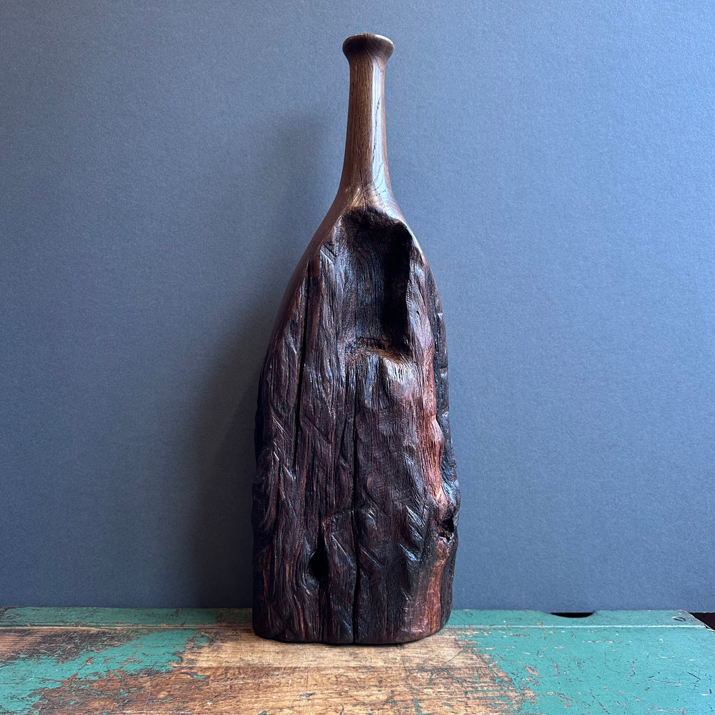 No.151 Tall Bottle Vase - Reclaimed Oak