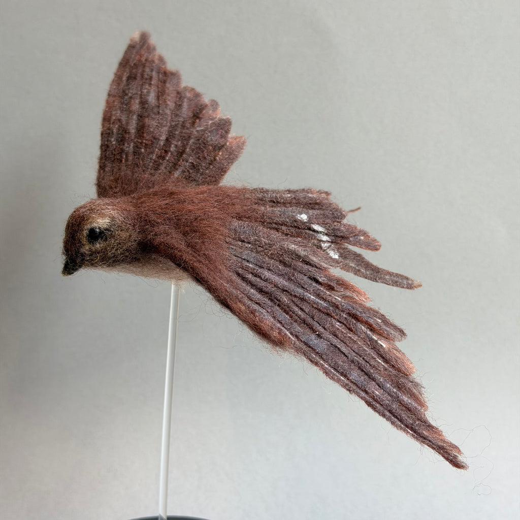 Needle Felted Swift in Flight