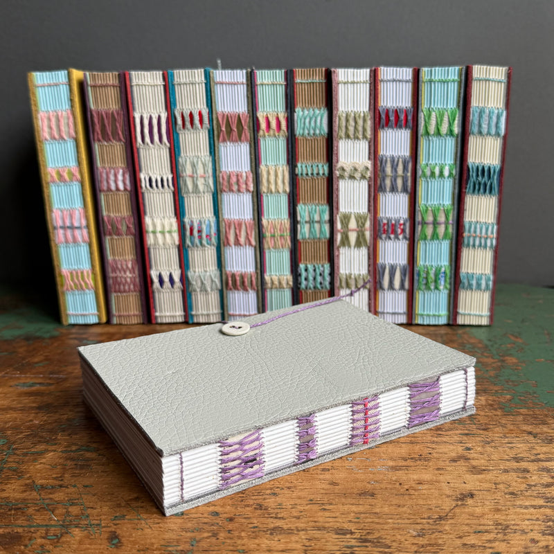 Exposed Spine Notebook [Medium] - Pale Grey