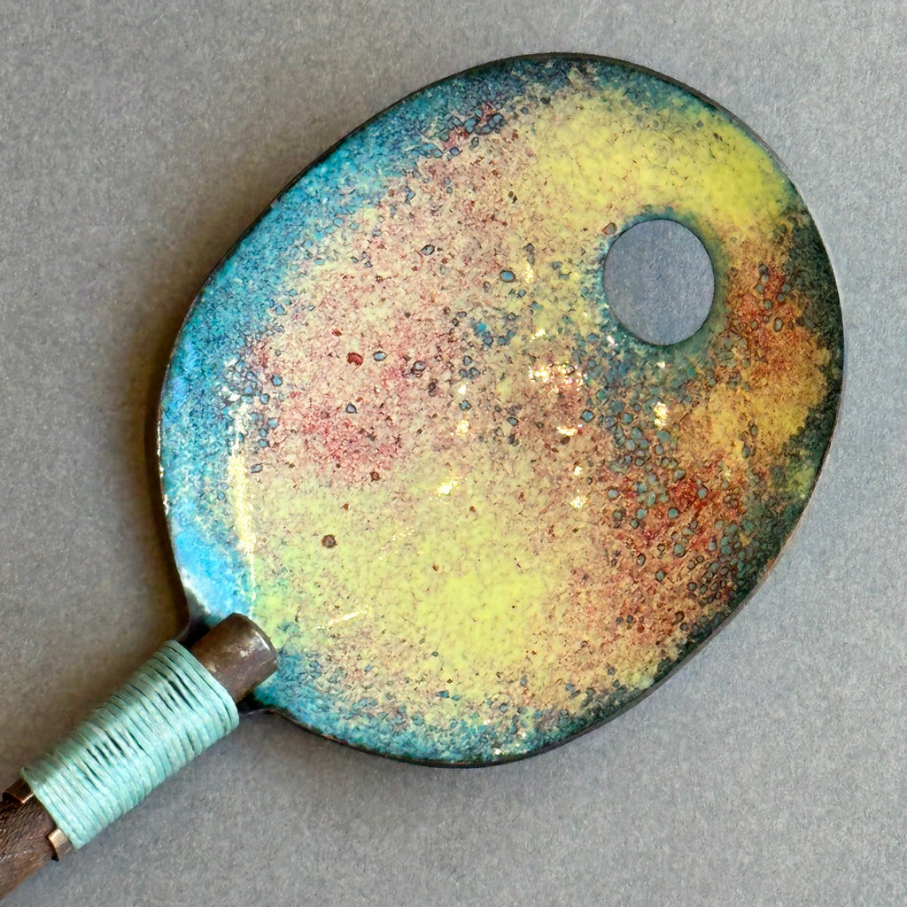 Decorative Enamel Spoon 'Slotted Tool’