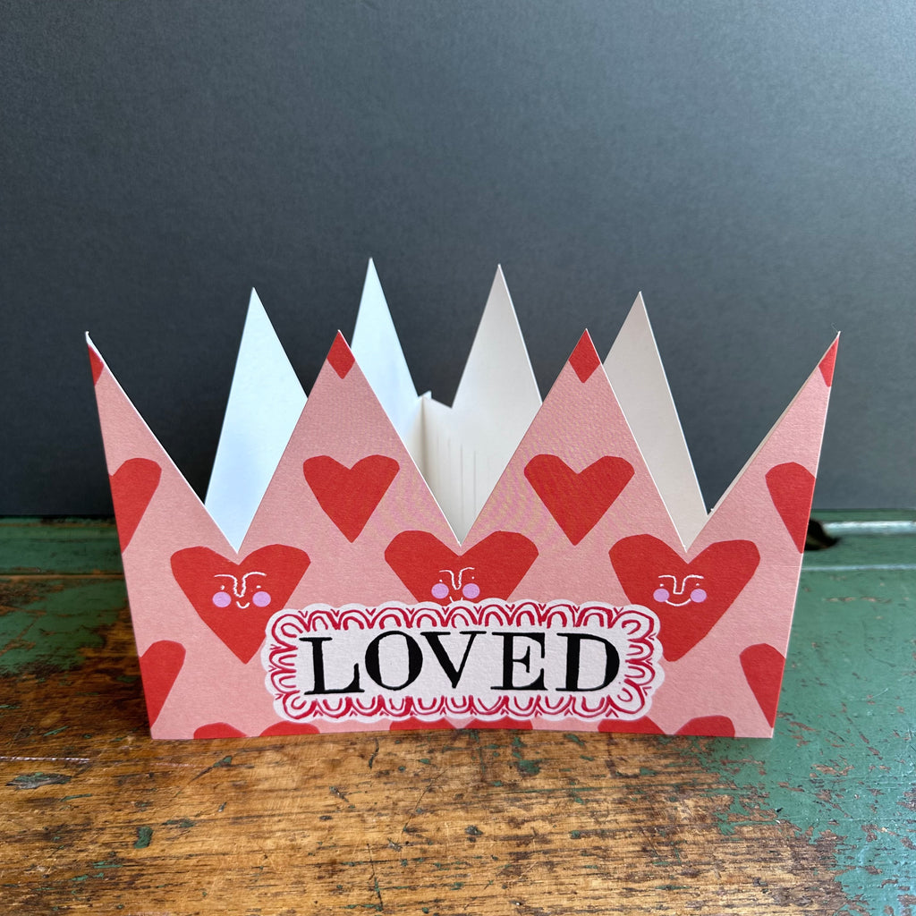 Party Hat Greeting Card - Loved