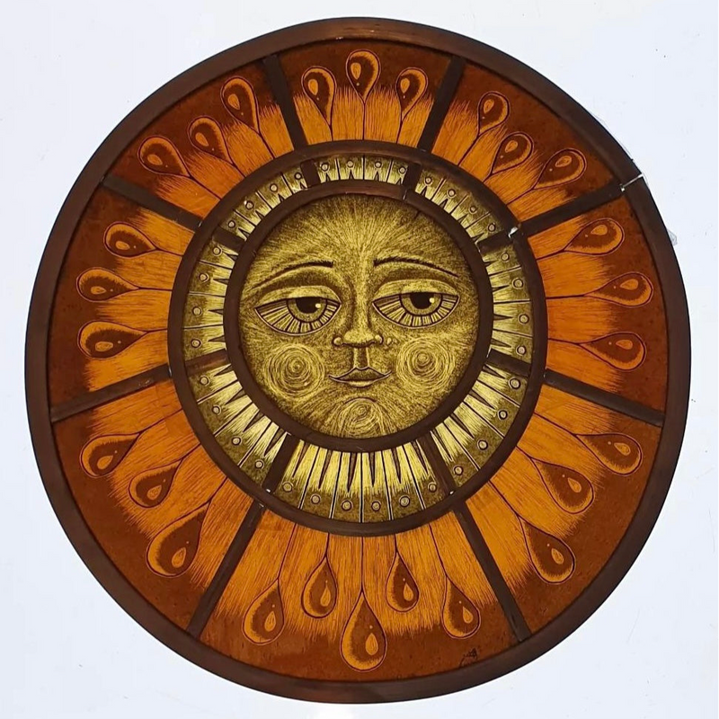 Stained Glass - Large - Amber Sun