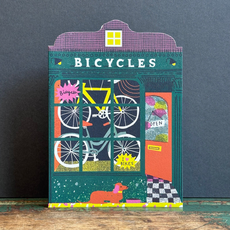 Die Cut Card Bicycle Shop