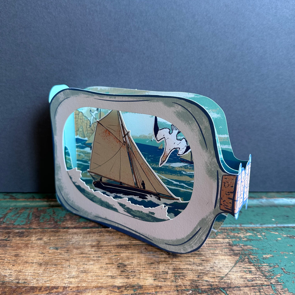 Die-Cut Card - Tom Jay - Boat in a Bottle