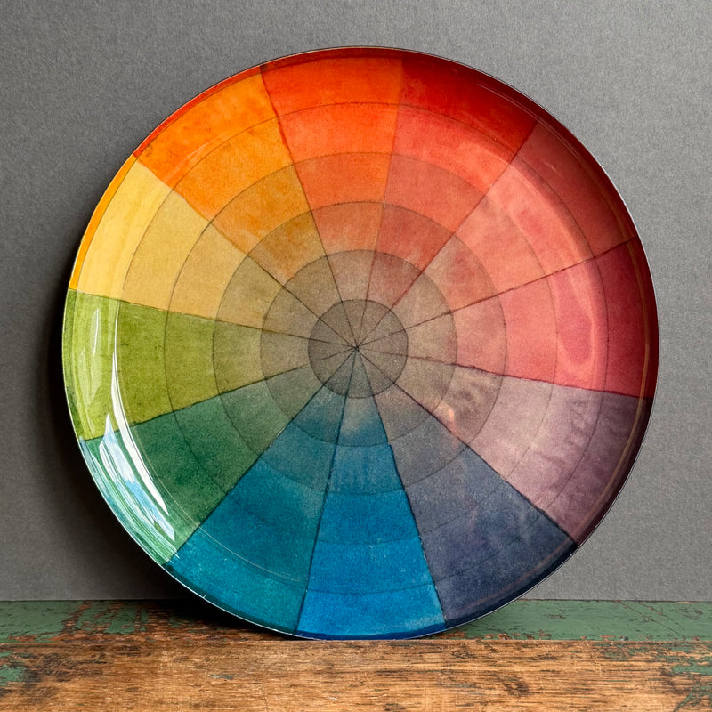 Enamel Tray - Medium Round - Vintage Colour Wheel