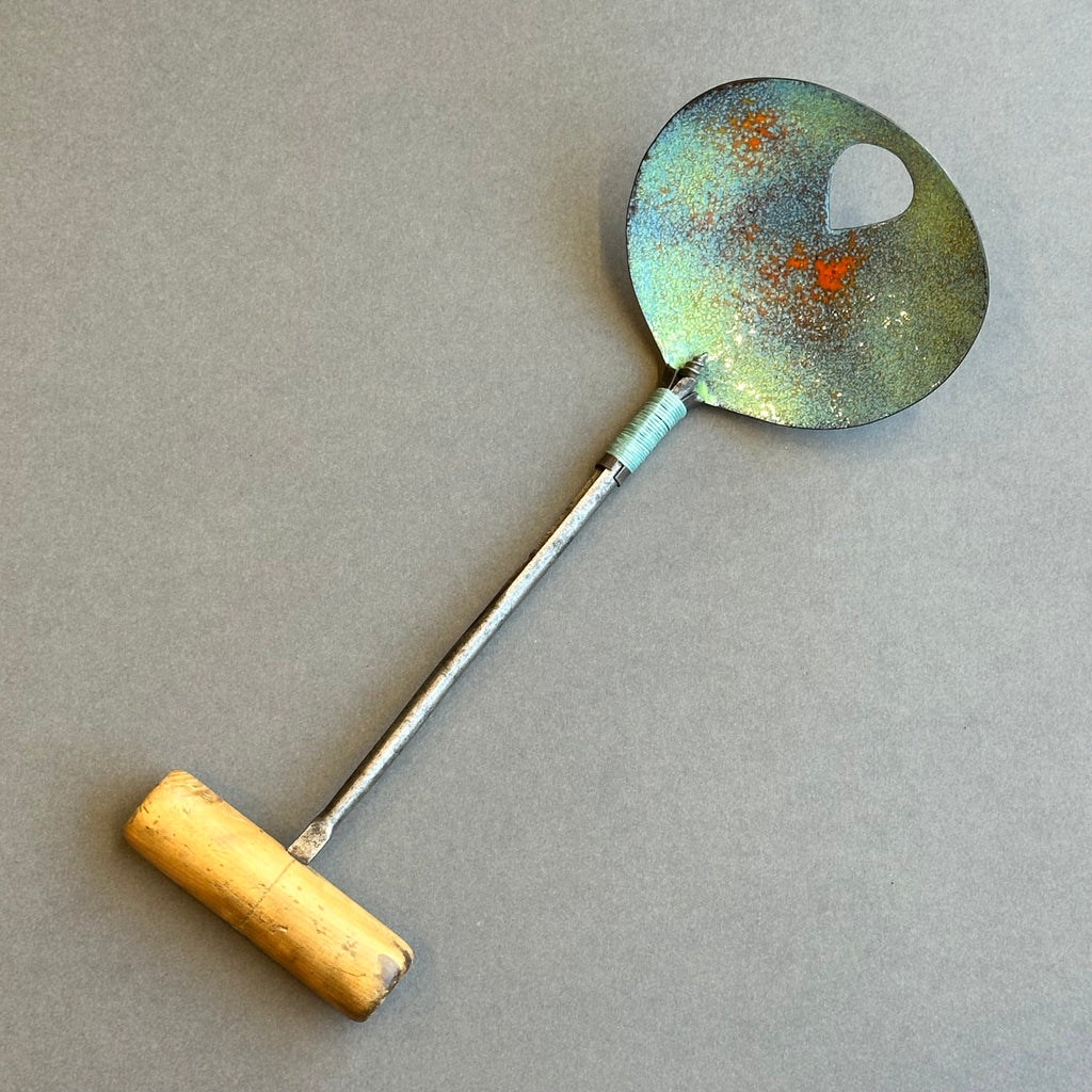 Decorative Enamel Spoon 'Large Wooden Bradawl’