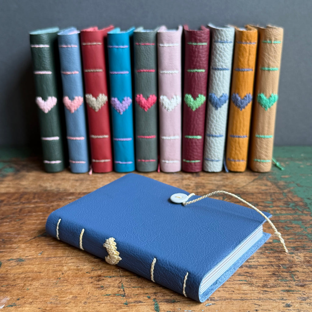 Darned Heart Notebook [Small] - Blue #B