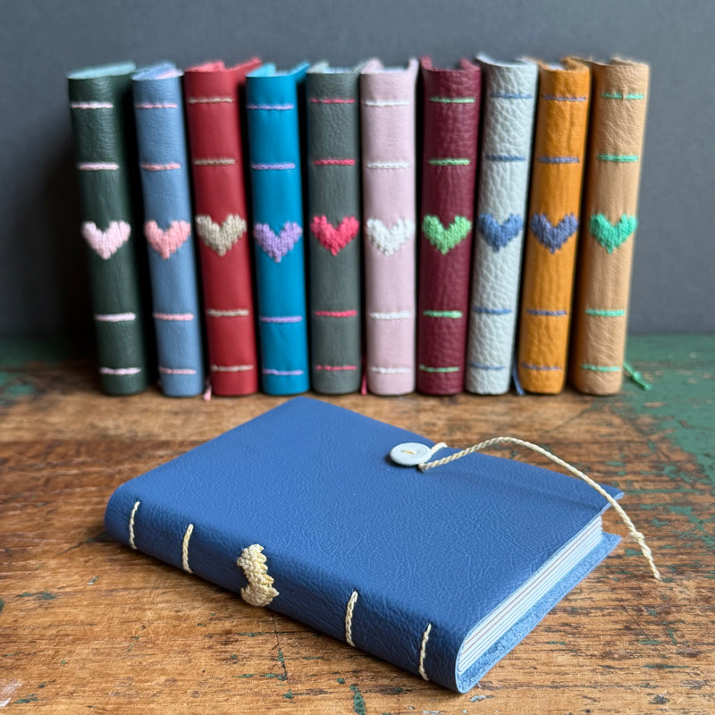 Darned Heart Notebook [Small] - Blue #B