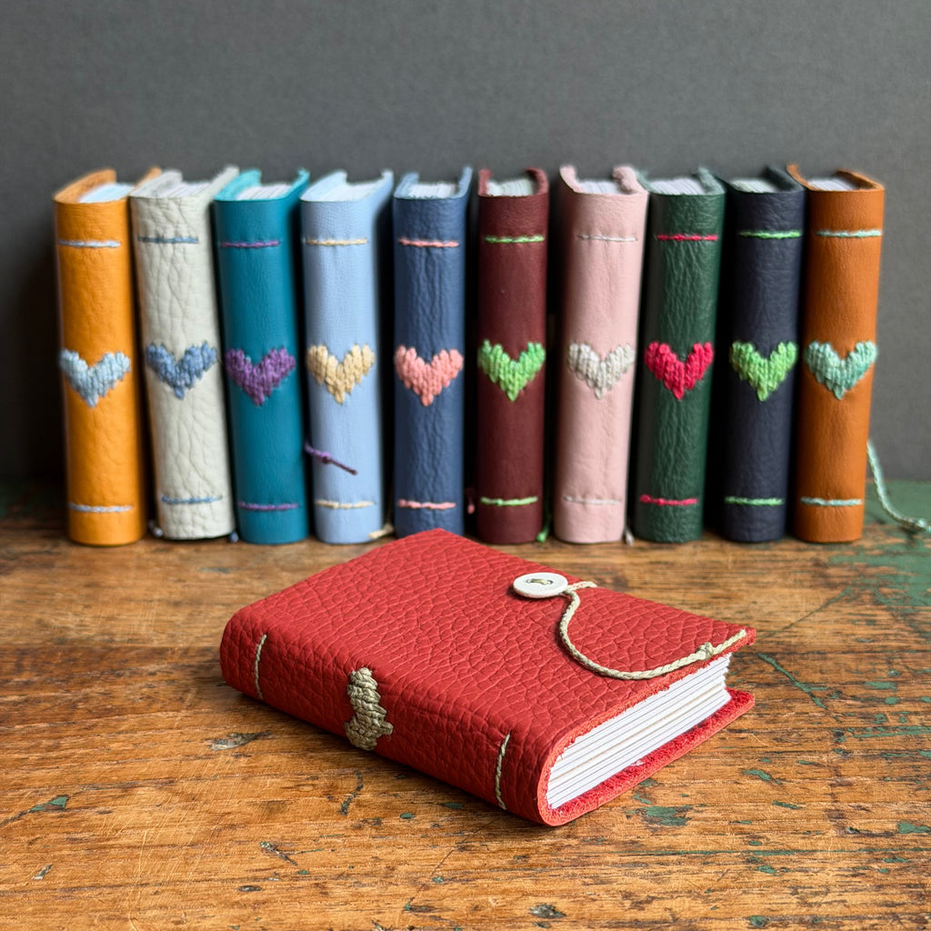 Darned Heart Notebook [Tiny] - Cardinal #A