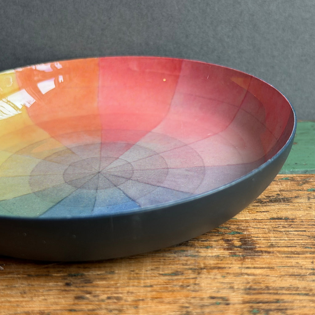 Enamel Tray - Small Round - Vintage Colour Wheel