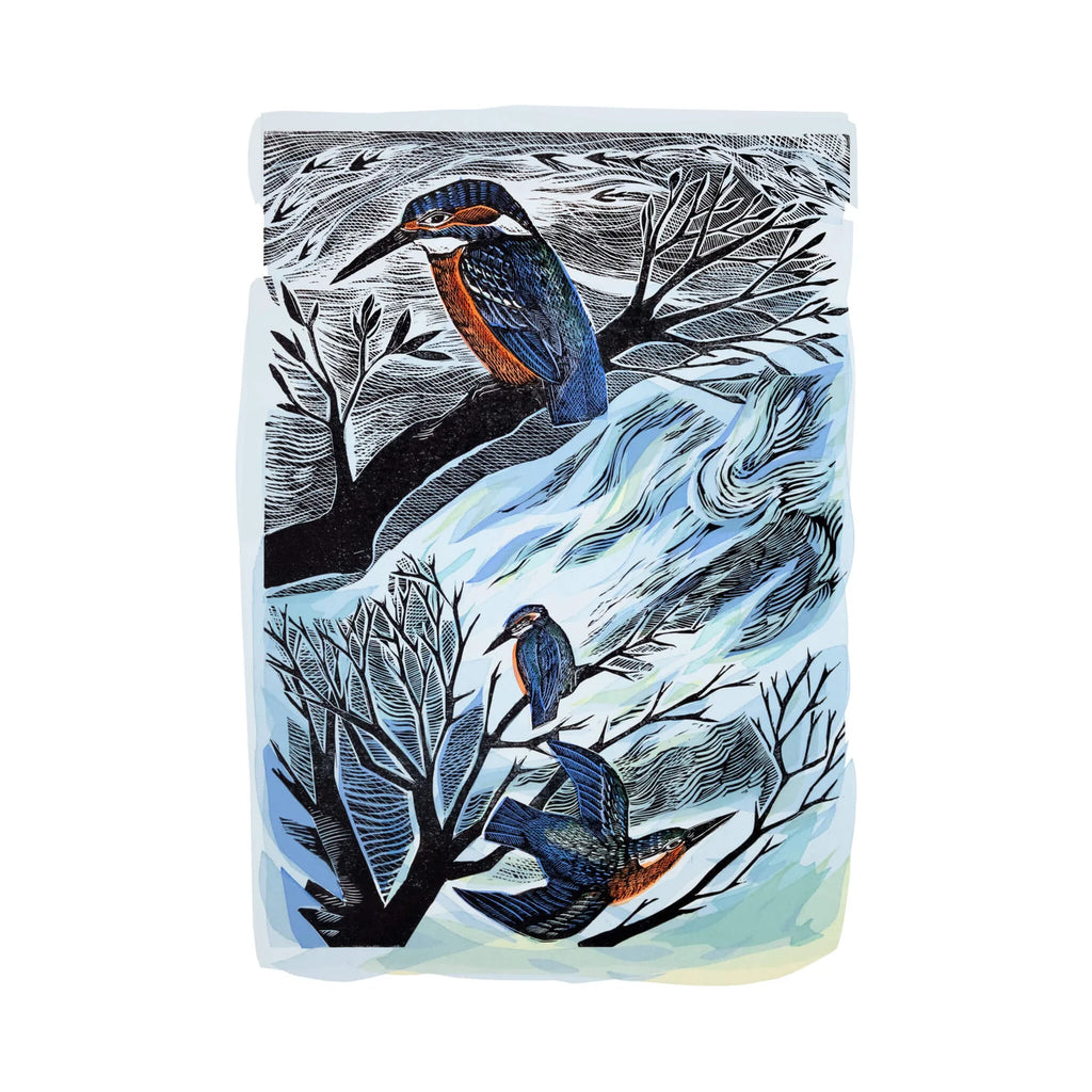 Angela Harding Tea Towel ‘Suffolk Kingfisher’