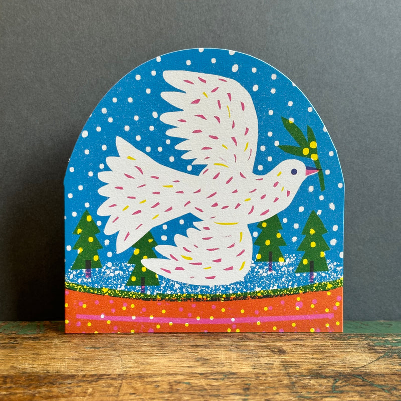 G/Card - Snow Globe - White Bird