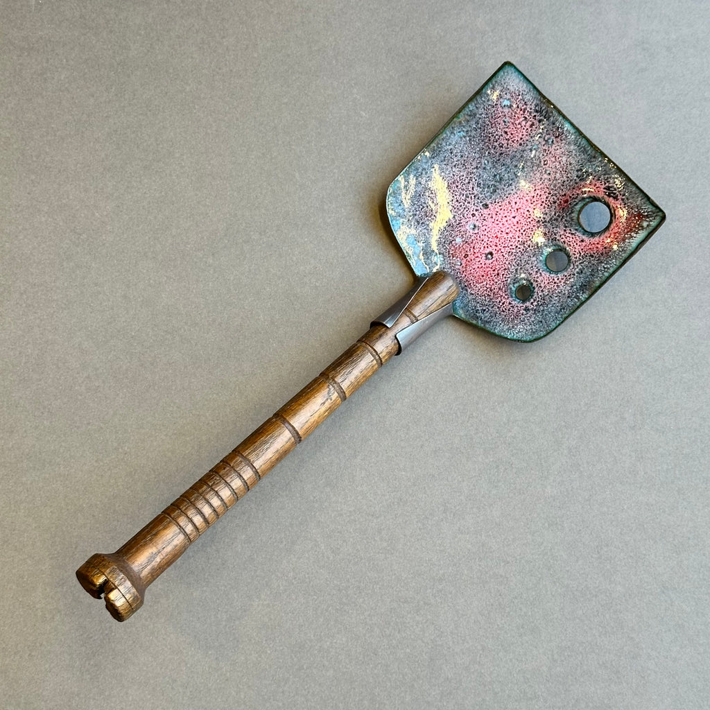Decorative Enamel Spoon 'Wooden Pirn’