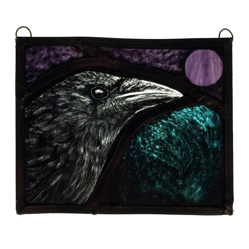 Stained Glass Rectangle - Crow