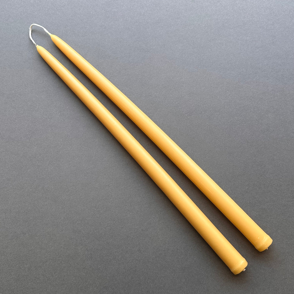 Pair Beeswax Candles - Extra Long