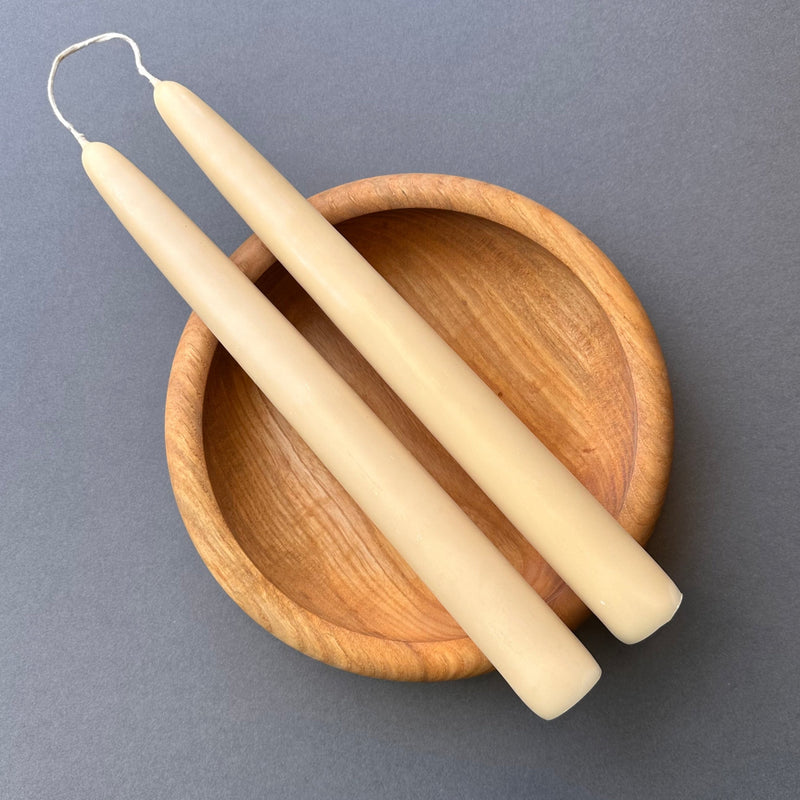 Pair Beeswax Candles - Giant