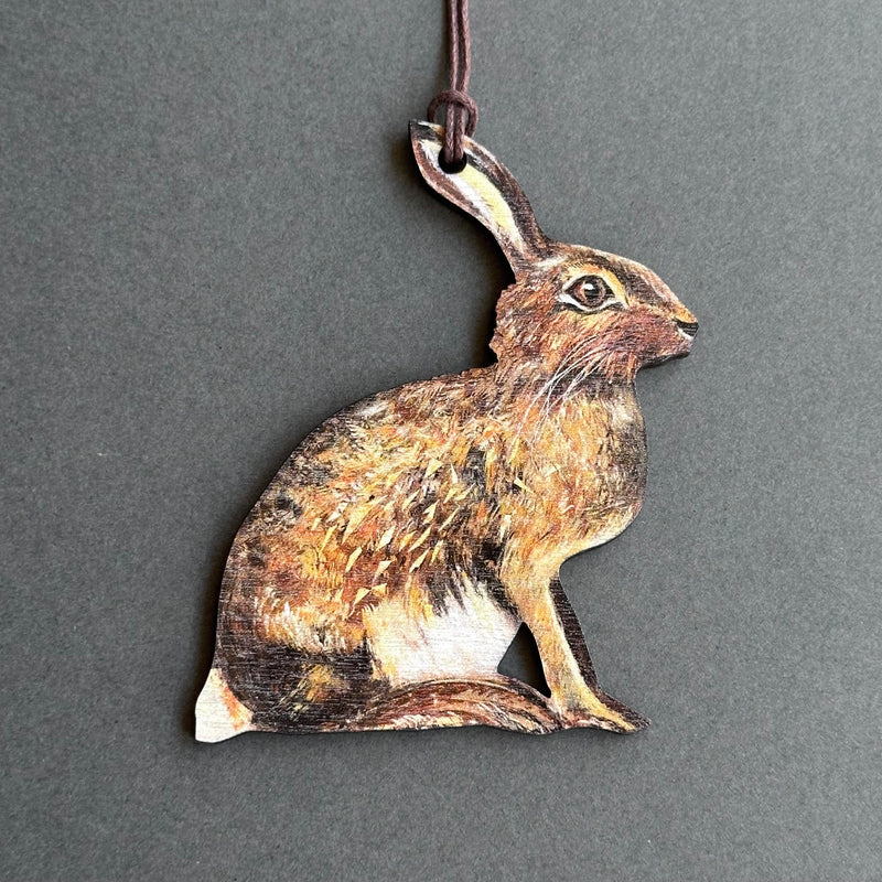 Wooden Decoration - Sitting Hare