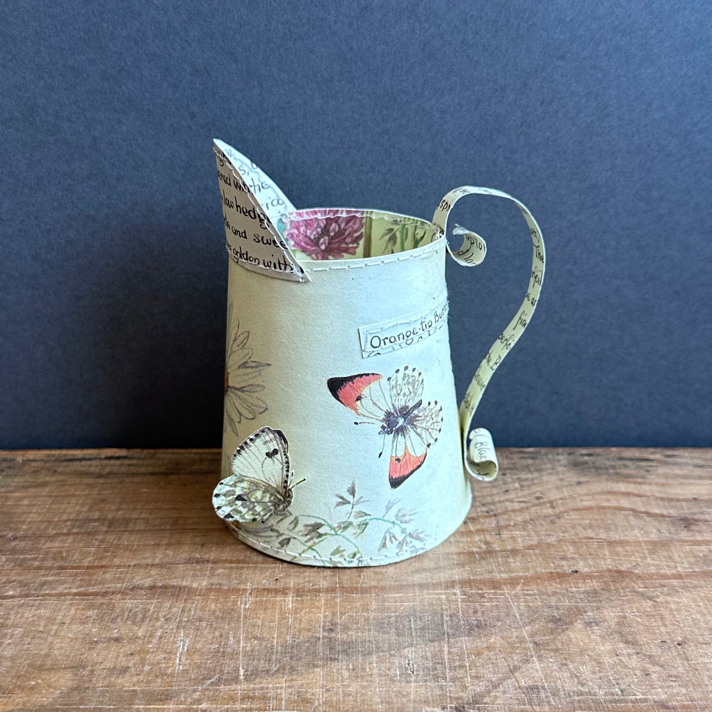 Paper Jug - Small - Floral Butterflies