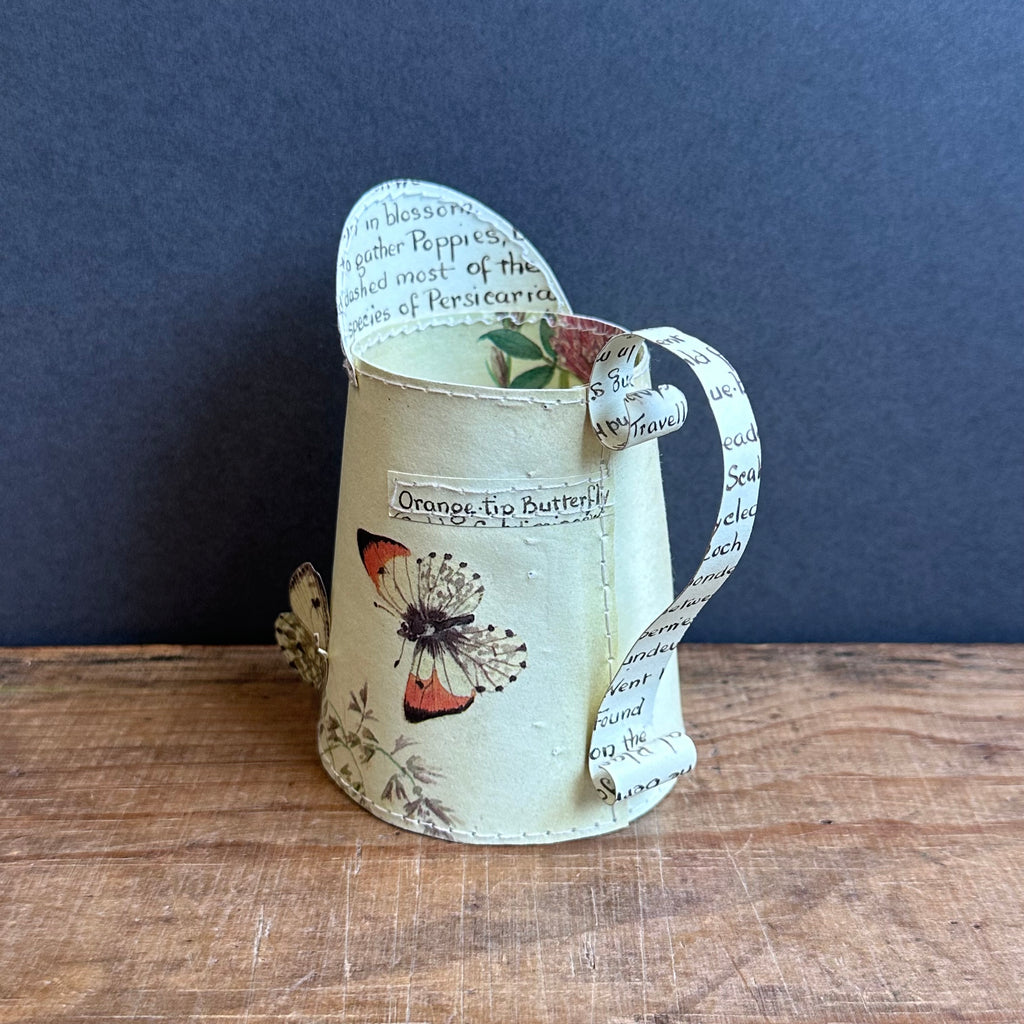 Paper Jug - Small - Floral Butterflies