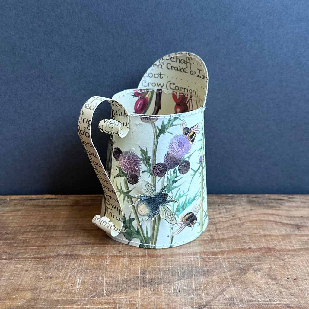 Paper Jug - Small - Floral Bees