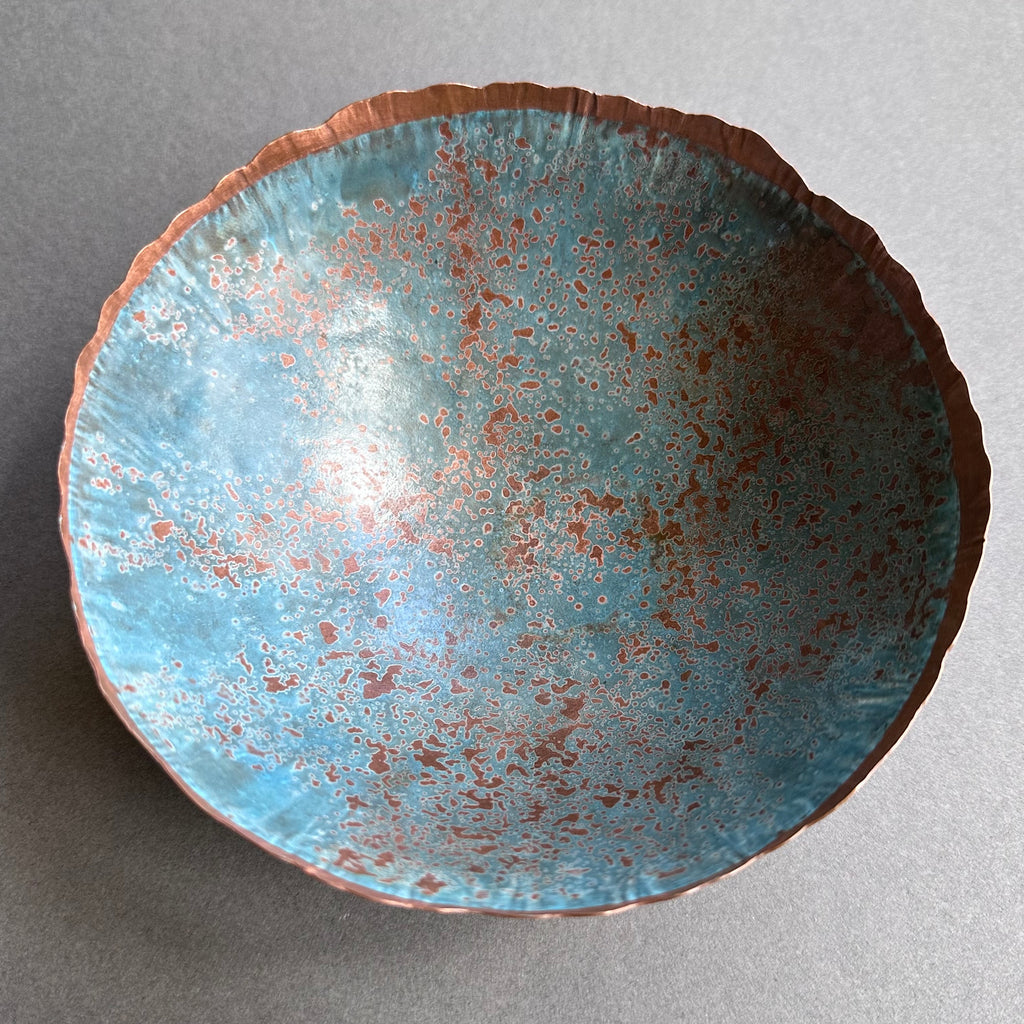 Patinated Copper Bowl - 16cm