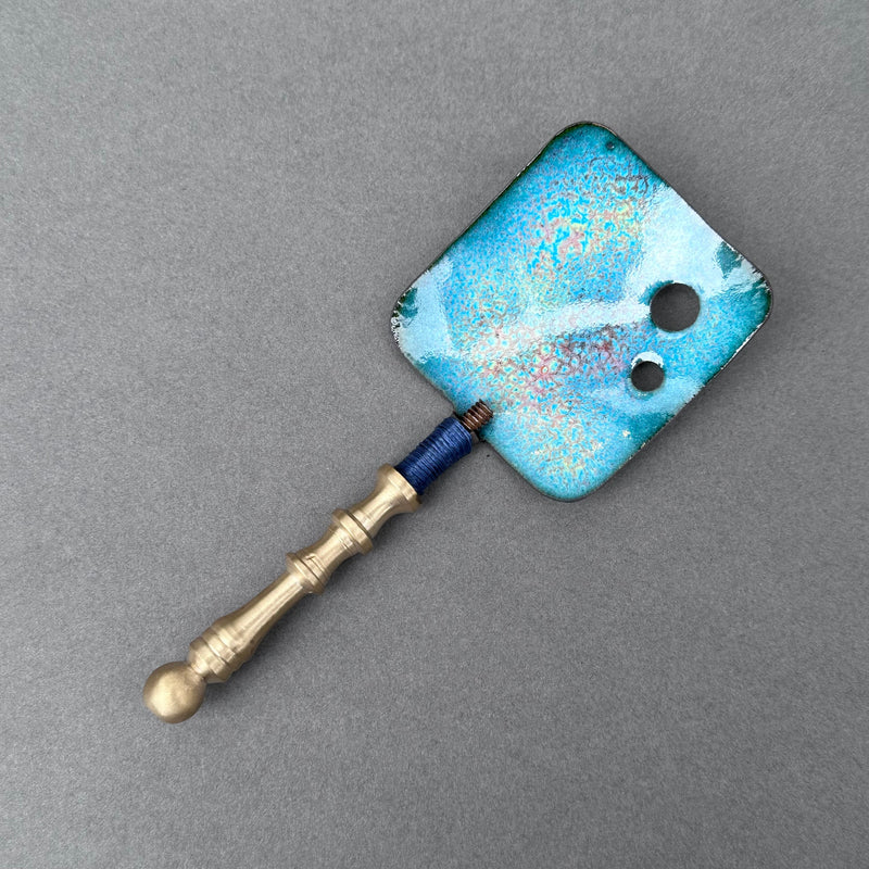 Decorative Enamel Spoon 'Old Brass Handle’