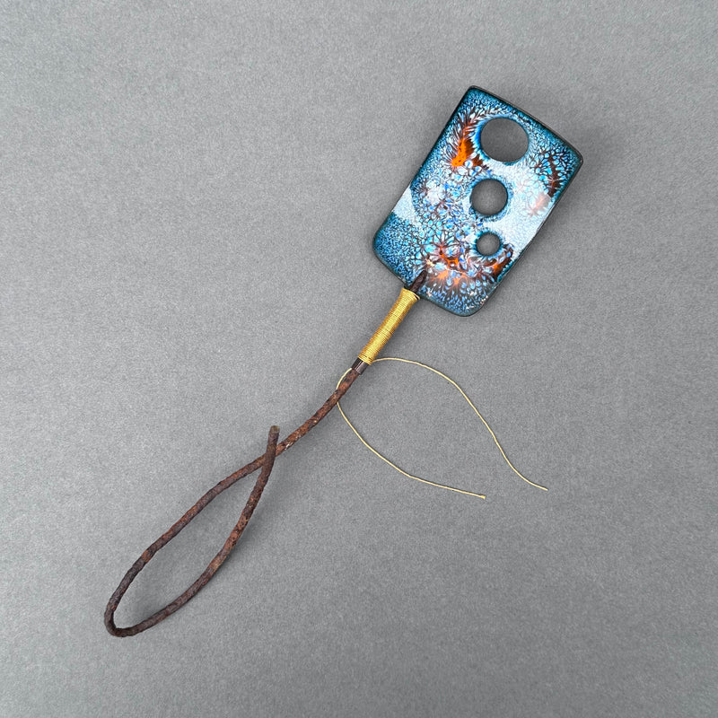 Decorative Enamel Spoon 'Twisted Rusty Wire’