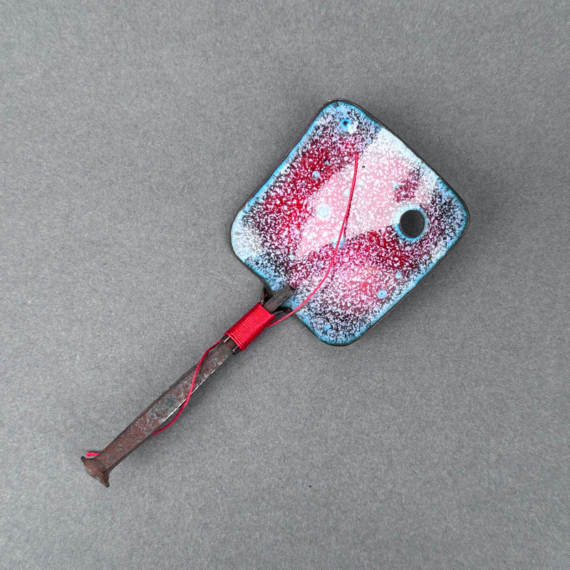 Decorative Enamel Spoon 'Flat Rusty Nail’