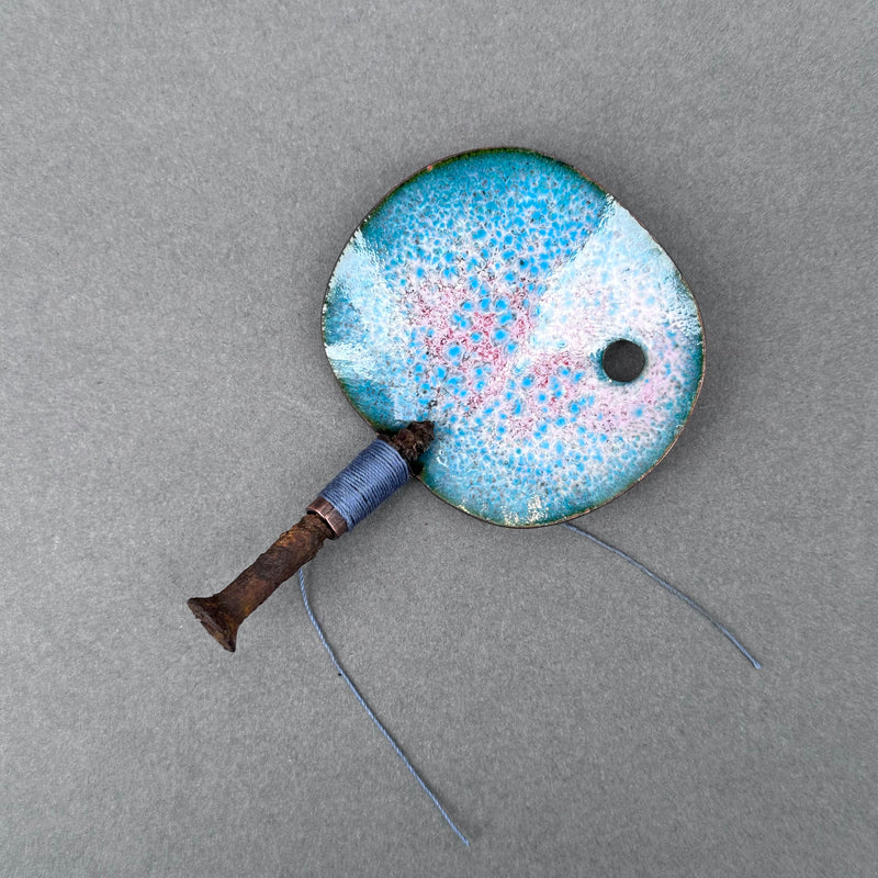 Decorative Enamel Spoon 'Rusty Screw’