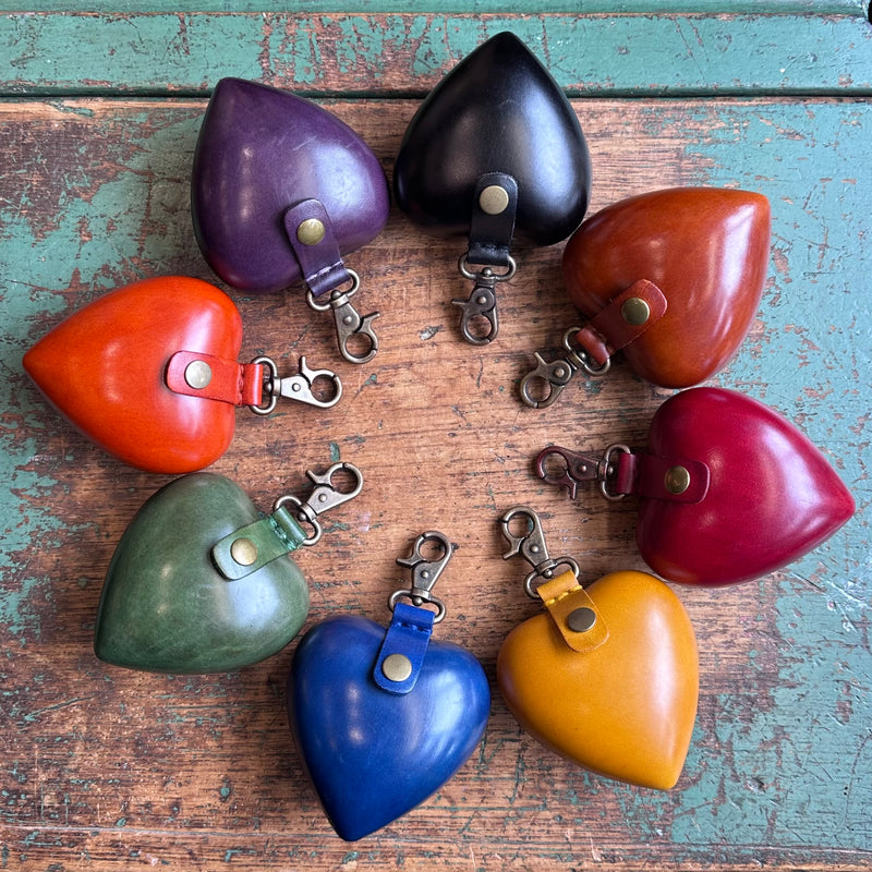Leather Purse - Heart [Large]