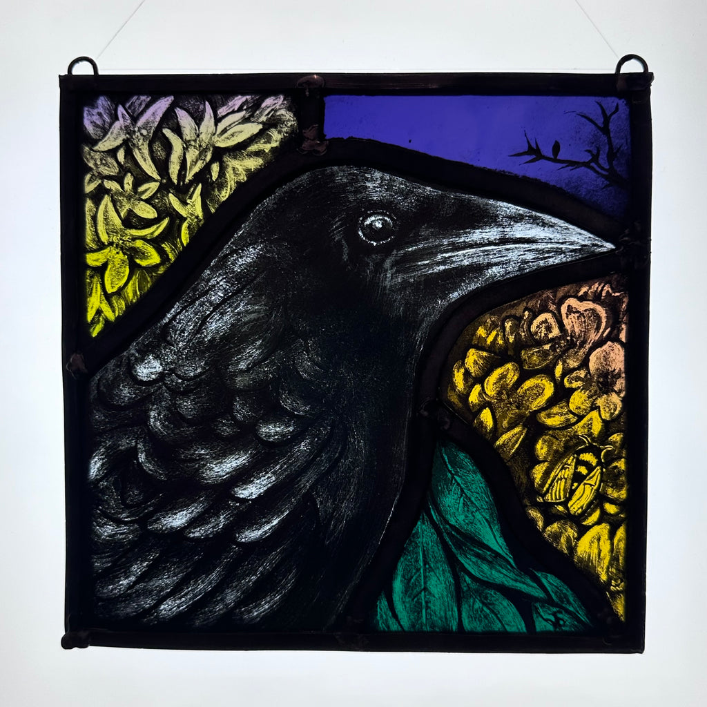 Stained Glass Square - Mr Crow