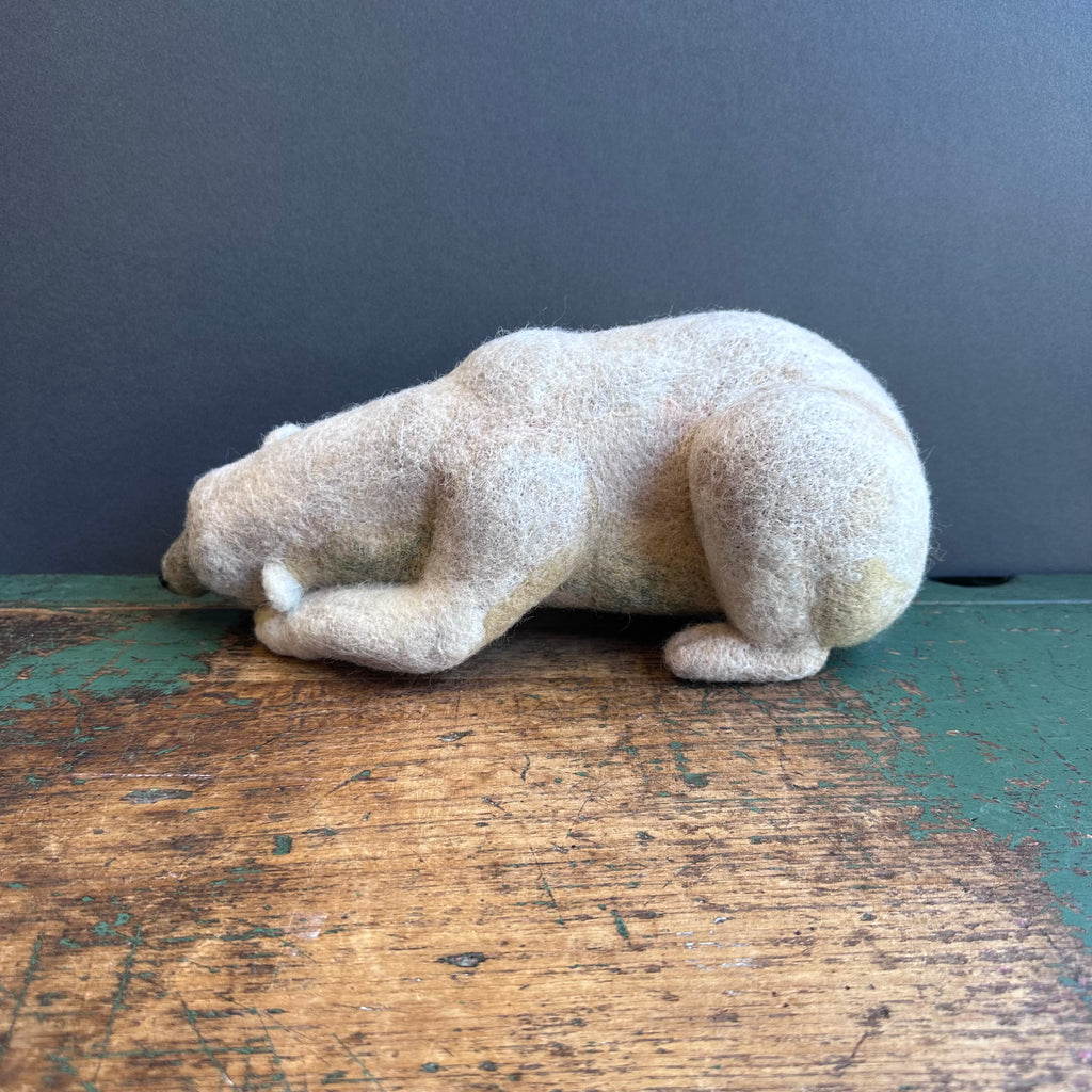 Needle Felted 'Sleeping Polar Bear '