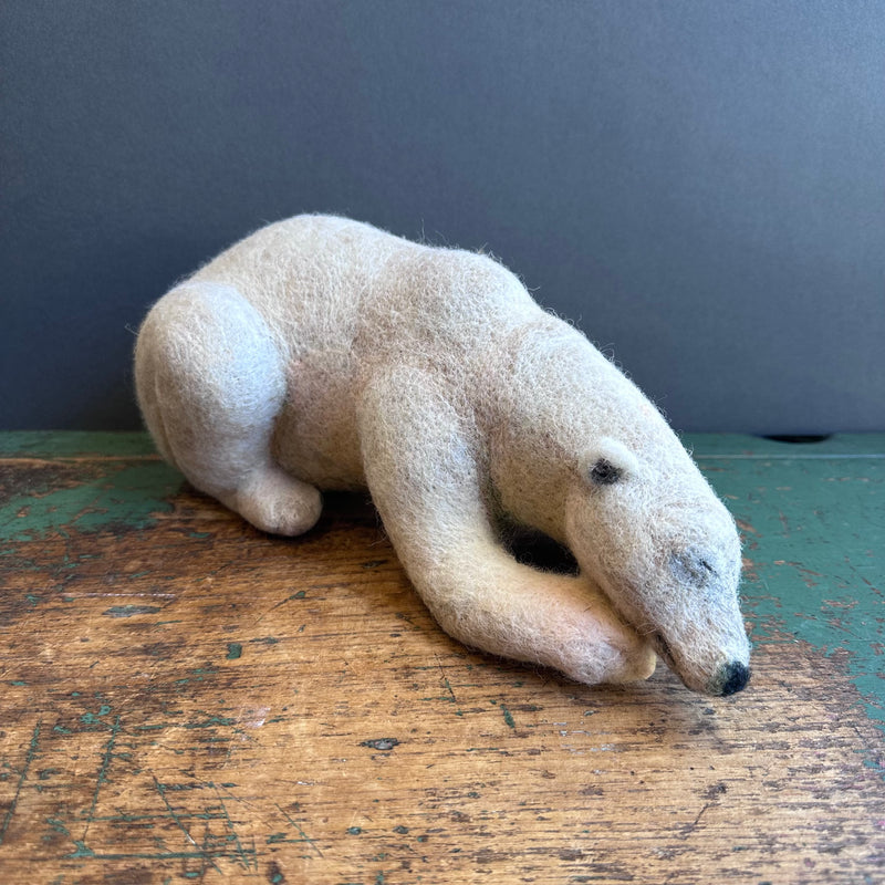 Needle Felted 'Sleeping Polar Bear '