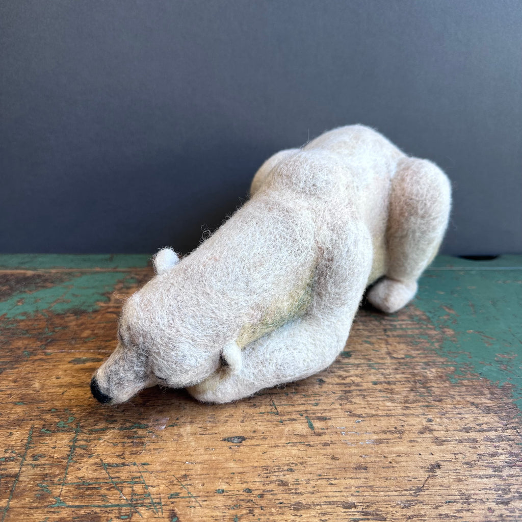 Needle Felted 'Sleeping Polar Bear '