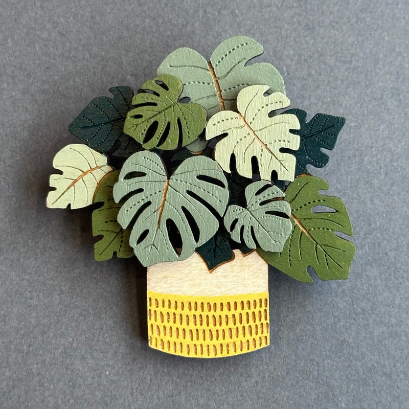 HPC Houseplant Brooch ‘Monstera’