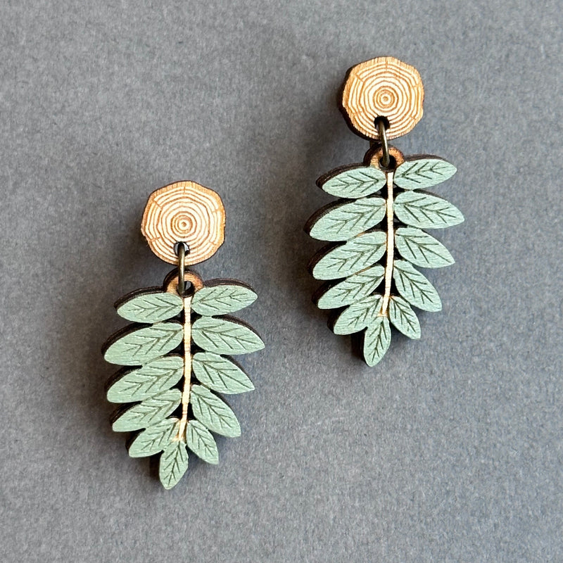 ALC Autumn Leaves Drop Stud Earrings ‘Rowan Leaf’