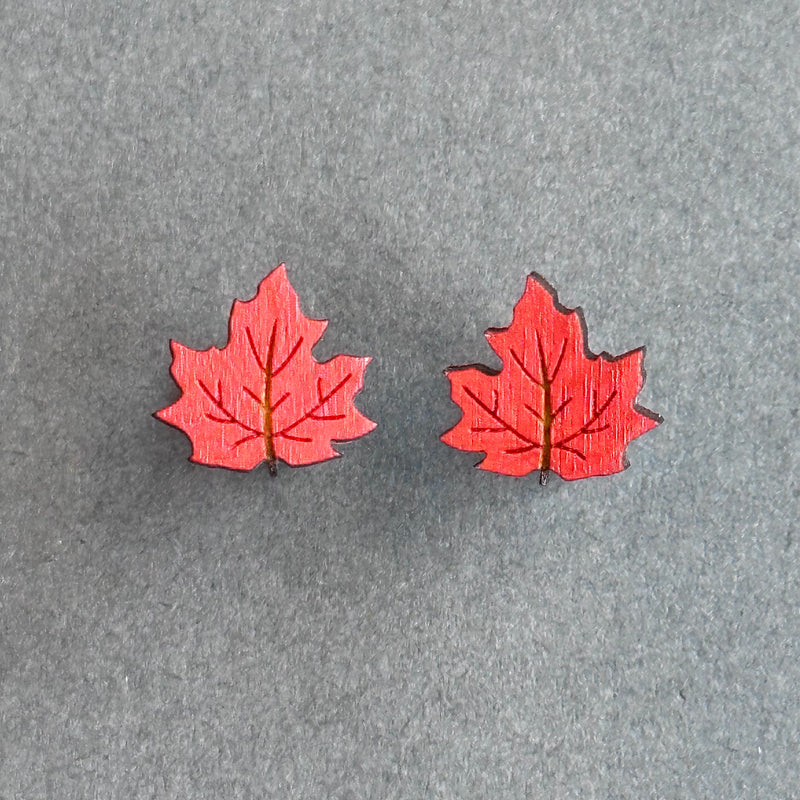 ALC Autumn Leaves Stud Earrings ‘Maple Leaf’