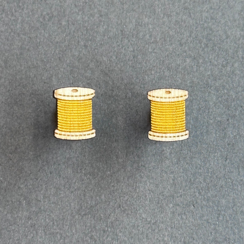 HSC  Cotton Stud Earrings ‘Yellow’