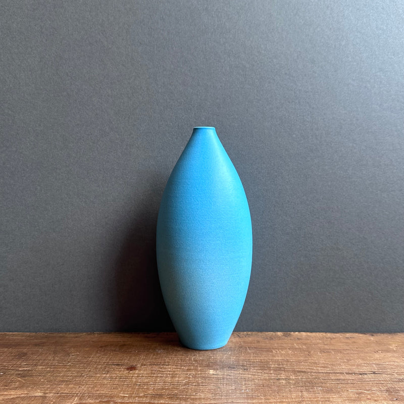 Slender Oval Vase - Bright Turquoise #67