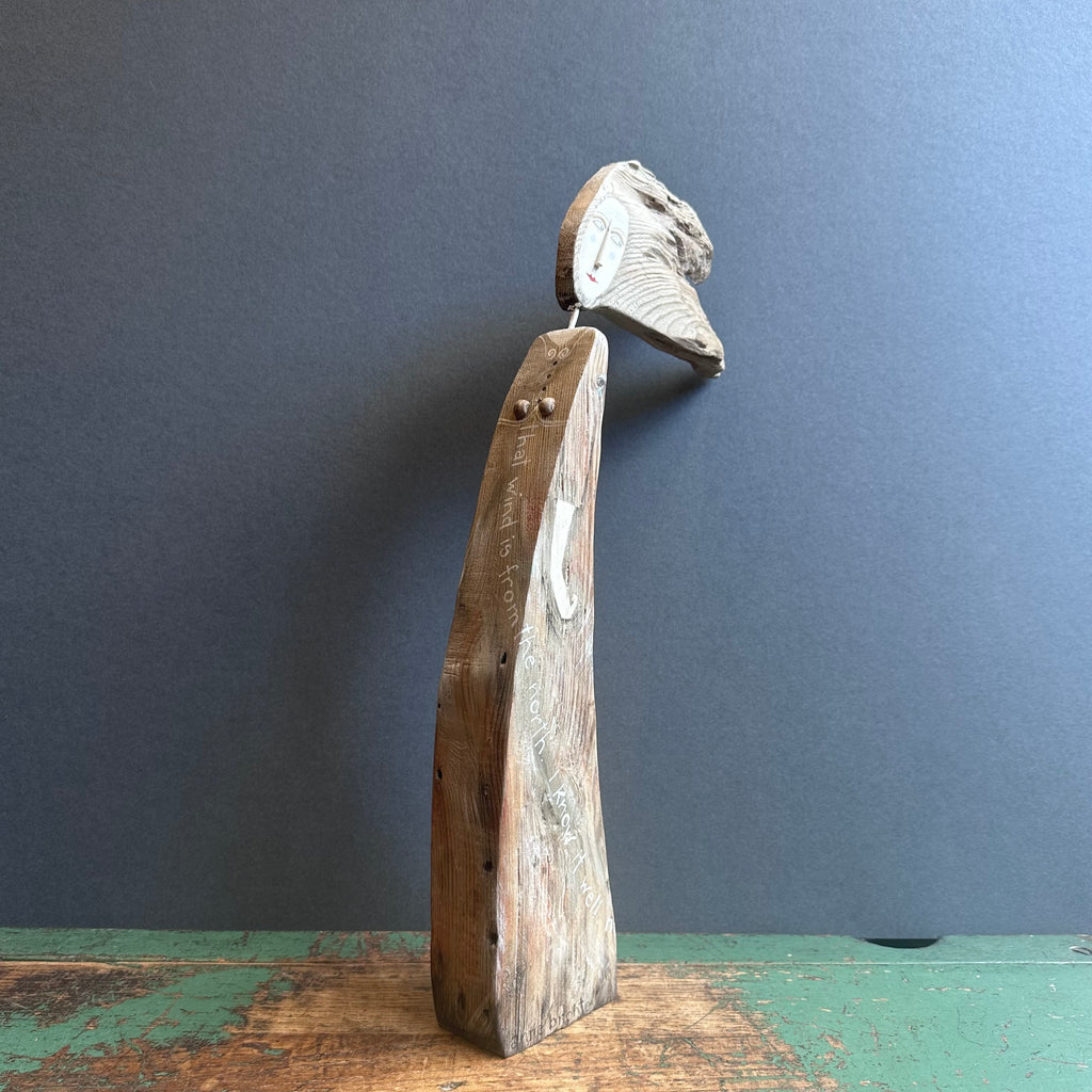 Brontë Quote ‘That wind is from the North…’ Driftwood Sculpture