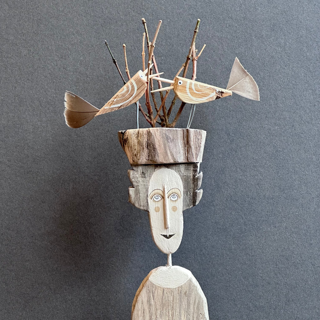 Viewing Platform Bird Hat ‘Patricia’ Driftwood Sculpture