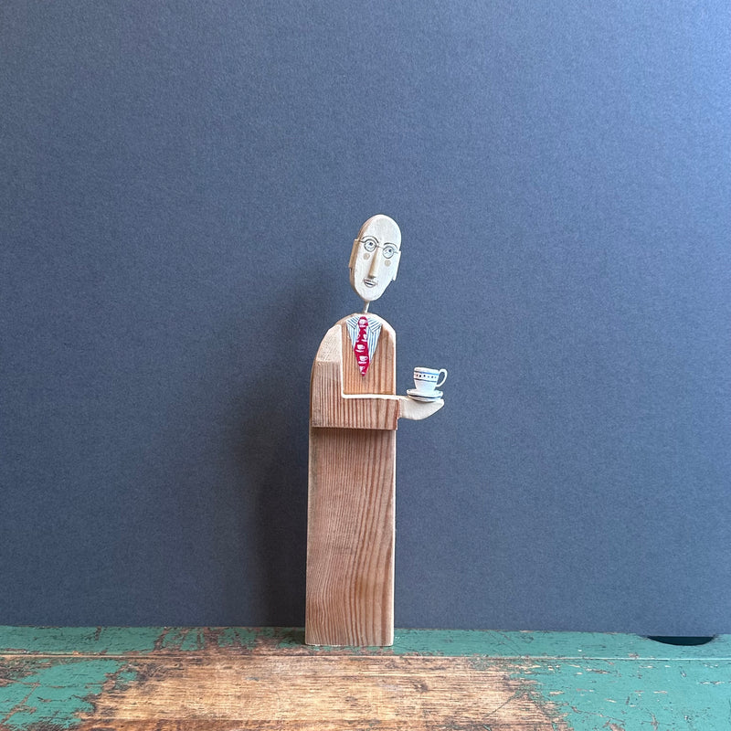 Man With Cup of Tea ‘Clive’ Driftwood Sculpture